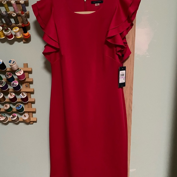 Tommy Hilfiger Dress Size 6 NWT Red - Picture 7 of 7